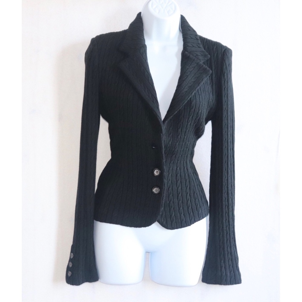 525 America Button Up Cable Knit Cardigan Medium